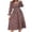 Wine, variant on FcBaudy Long Sleeve Turndown Collar Mid-Calf Dress,Spring Dresses for Women,Womens Dresses Women's Fashion Causual French Temperament Floral Lace Long Sleeve Lapel Mid Calf Dress Women Dress