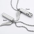 thumbnail image 2 of Cylinder Cremation Urn Necklace with Angel Wing & Pet Paw - Ashes Keepsake for Dog/Cat Memorial Jewelry, 2 of 6