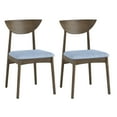 thumbnail image 1 of Gymax 2PCS Wooden Dining Chair Linen Fabric Upholstered Kitchen Chairs w/ Padded Seat, 1 of 10