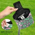 thumbnail image 4 of Haosy Abstract Pink Green Circles Golf Mallet Putter Cover Strong Magnetic Leather Golf Club Headcover Closure, 4 of 7