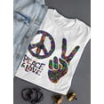 thumbnail image 3 of Hippie Symbols T-Shirt Women -Image by Shutterstock, Female XX-Large, 3 of 4