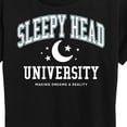 thumbnail image 3 of Instant Message - Sleepy Head University - Women's Short Sleeve Graphic T-Shirt, 3 of 6