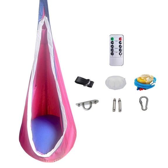 BIZHUA Hanging Children'S Pod Swing Seat Portable Hanging Chair Swing with Inflatable Cushion Hanging Chair Sensory Swing Chair with Bag Max. for Indoor and Outdoor Use