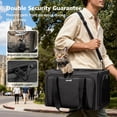 thumbnail image 3 of Cat Carrier Expandable, Stable Pet Carrier with 5mm Thick Steel Wire Frame, Dual-Side 200% Larger Space, Car Travel Carrier with Locking Zippers & Belt, Foldable for Storage, Dark Gray, 3 of 18