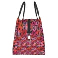 thumbnail image 2 of Horeoi Red Lips Kissing Pattern Portable Insulation Bag for Work Picnic Travel with Zipper and Handle Foldable Thermal Lunch Tote, 2 of 4