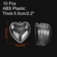 thumbnail image 2 of 10 Pack Clear Fillable Heart Ornament, 3.9 Inch Hanging Plastic Balls Transparent Heart Shaped Decor for DIY Craft, 2 of 7