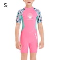 thumbnail image 2 of Vela de buceo 2.5mm Neopreno Durable Manga corta Corta Pantalones cortos Niños Trajes de buceo Draftsuit Surfing Cool Cuerpo Sensación HETSUITS PINK S sidaley OD003680-01, 2 of 7