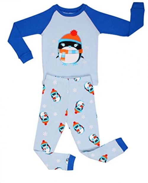 Elowel Pajamas Elowel Little Boys Penguin 2 Piece Pajama Set 100