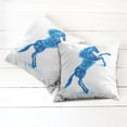 thumbnail image 2 of Ambesonne Animal Throw Pillow Cover 2 Pack, Gallop Animal Theme Motif, 16", Dark Blue and White, 2 of 6