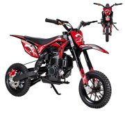 Kids Mini Dirt Bike, 40CC 4-Stroke Gas Powered Motorcycle with Off-Rode Tire, Shock Absorption, Front Rear Disc Brakes, Pocket Motorbike Up to 35KM/H Max Load 265LBS