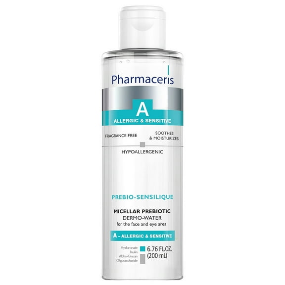 Pharmaceris Prebiotic Micellar Water, Gently Removes Makeup & SPF, Helps Soothe & Hydrate, PREBIO-SENSILIQUE, 6.76 fl oz