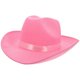 thumbnail image 1 of Sombrero de vaquero estilo occidental, color rosa, para vaquera, para cosplay, disfraz de fiesta, 1 of 6