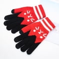 thumbnail image 3 of Gants d'Hiver en Velours Épaissi pour Femmes Adultes, Mignons, en Acrylique, Tricotés, Rouges, 3 of 3