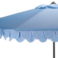 thumbnail image 4 of Safavieh Outdoor Valance 11ft Crank Patio Umbrella, Baby Blue/White, 4 of 7