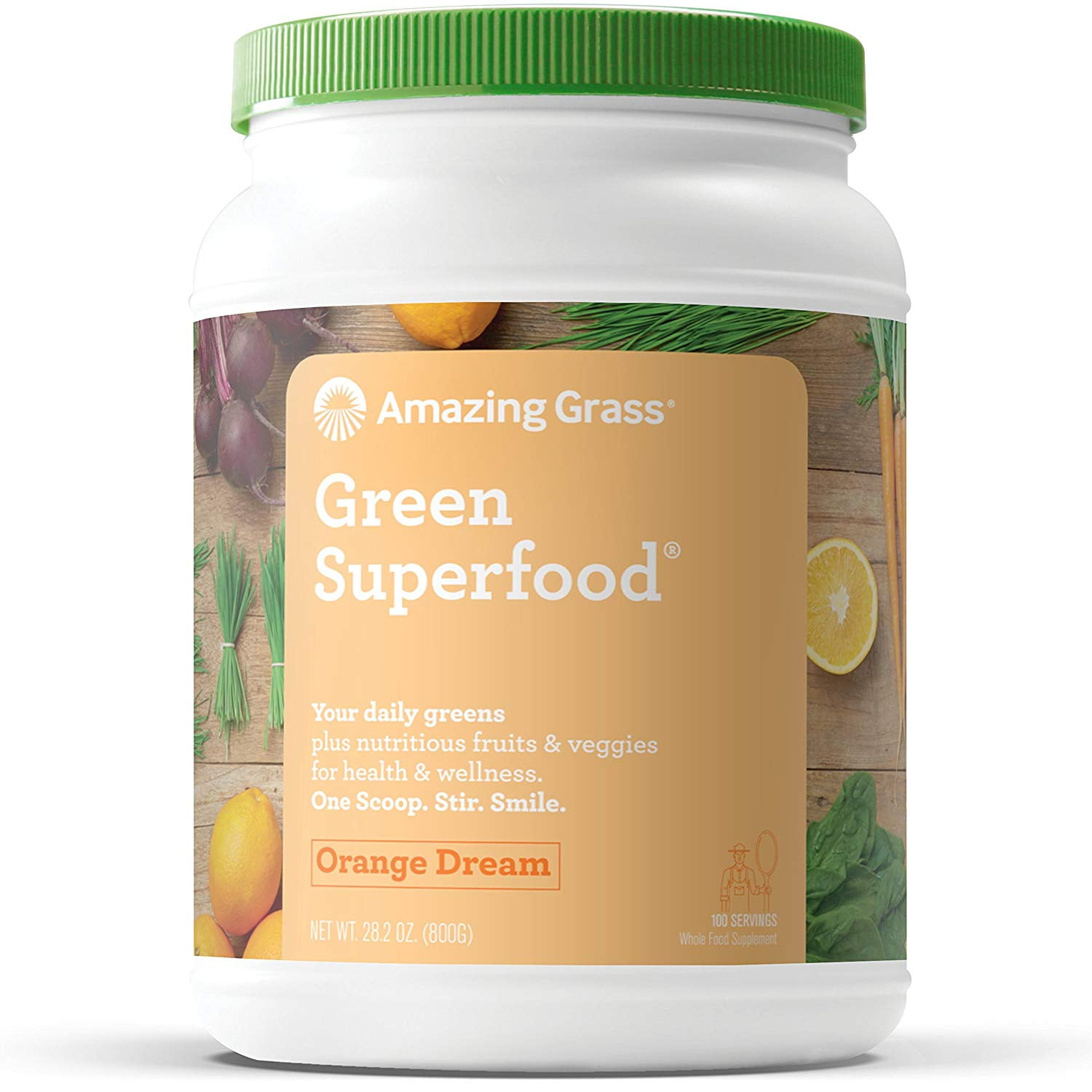 Amazing Grass Green SuperFood Powder, Orange Dream, 1.75 Lb Walmart
