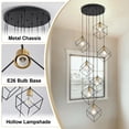 thumbnail image 2 of Modern Large Foyer Chandelier,7-Light High Ceilings Long Chandeliers,Hanging Chandelier Ceiling Light,Entryway Modern Lighting Fixture Villa and Stair, 2 of 7