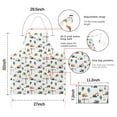 thumbnail image 7 of Cartoon Construction Vehicles Mountains Apron-Garden Aprons for Women with Pockets-Cotton Linen Waterproof Kitchen Cooking Gardening Aprons Adjustable for Kitchen,Cooking,BBQ and Salon 33x27 Inch, 7 of 7