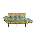 thumbnail image 2 of Yoga Futon Couch, Colorful Pattern with Various Poses from Eastern Movement Art, Daybed with Metal Frame Upholstered Sofa for Living Dorm, Loveseat, Multicolor, by Ambesonne, 2 of 4