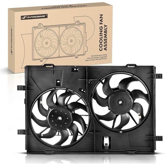 A-Premium Engine Radiator Cooling Fan Assembly Compatible with Lincoln MKZ 2007 2008 2009, V6 3.5L, Replace# 7H6Z8C607B