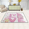 thumbnail image 2 of SKYSONIC Cute Gnomes Love Non-Slip Area Rug, Pink Donut Heart Floor Carpet Comfort Floor Mats Decor for Indoor Front Porch,Living Room, Bedroom,Kitchen,72"x48", 2 of 5