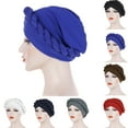 thumbnail image 1 of Meidiya Chemo Cancer Head Hat Cap Ethnic Bohemia Pre-Tied Twisted Braid Hair Cover Wrap Turban Headwear, 1 of 6