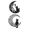 thumbnail image 1 of 2 piezas de 13" de metal para decoración de pared, diseño de gato en hierro, adorno colgante de pared, escultura de pared Estilo A, 1 of 9