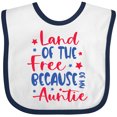 thumbnail image 3 of Inktastic Memorial Day Land of the Free Because of My Auntie Boys or Girls Baby Bib, 3 of 4