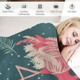 thumbnail image 3 of Orinice Flamingos Snowflakes Vintage Warm Lightweight Blanket Soft Fleece Blankets All Seasons Decor Gift 60x80in, 3 of 6