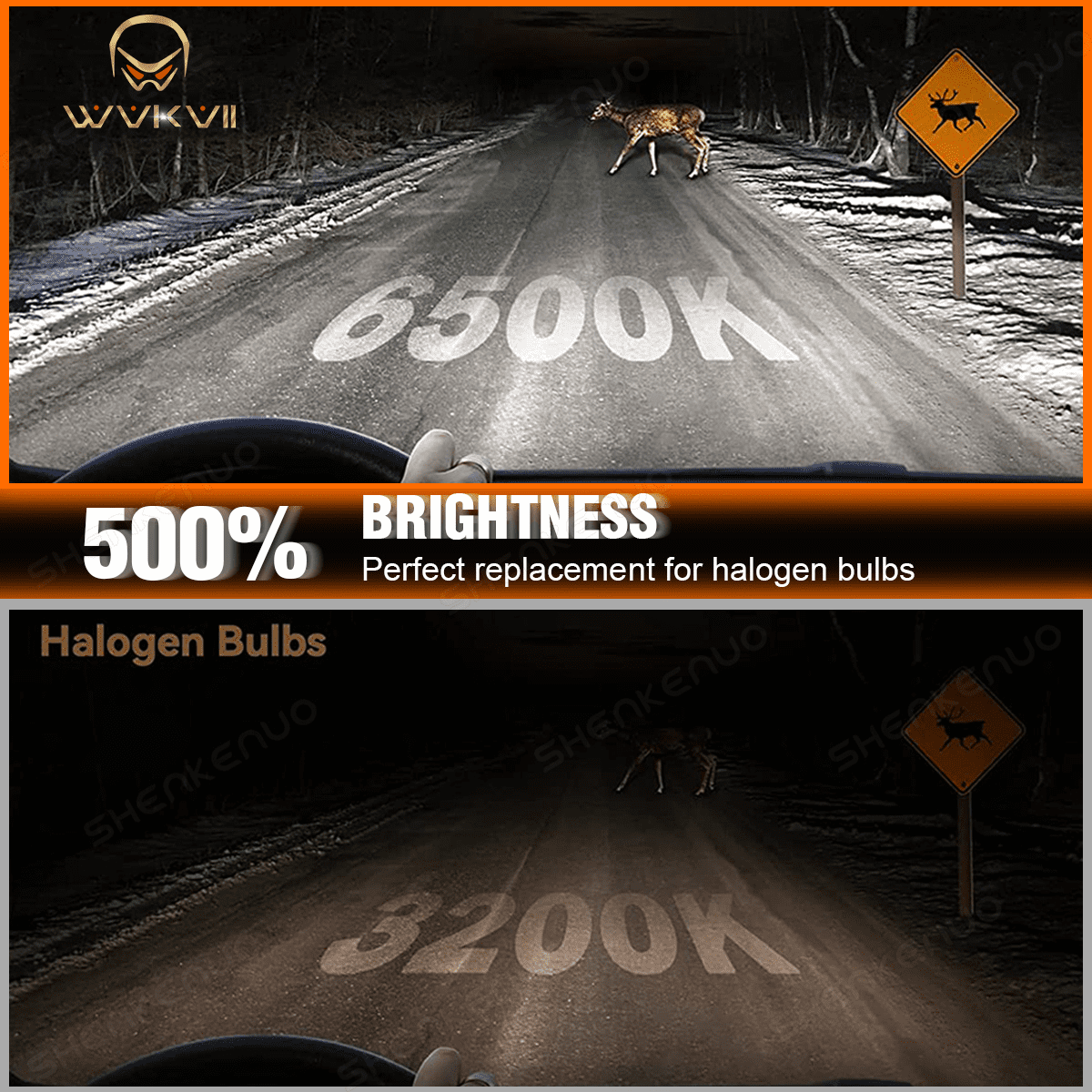 Fits 2011-2013 Kia Optima LED Headlight Bulbs High Low Beam Set + Fog Light 6pcs
