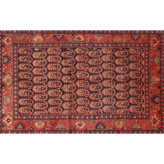 Ahgly Company Indoor Rectangle Traditional Sienna Brown Persian Area Rugs, 7' x 9'