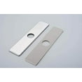 thumbnail image 5 of BWE Faucet Cover Sink Hole Deck plate 10 Inch for 1 or 3 Hole Chrome Bathroom or Kitchen Sink Faucet Oversized Escutcheon Plate Vessel Vanity Basin Sink Stainless Steel Plate Square Modern, 5 of 7