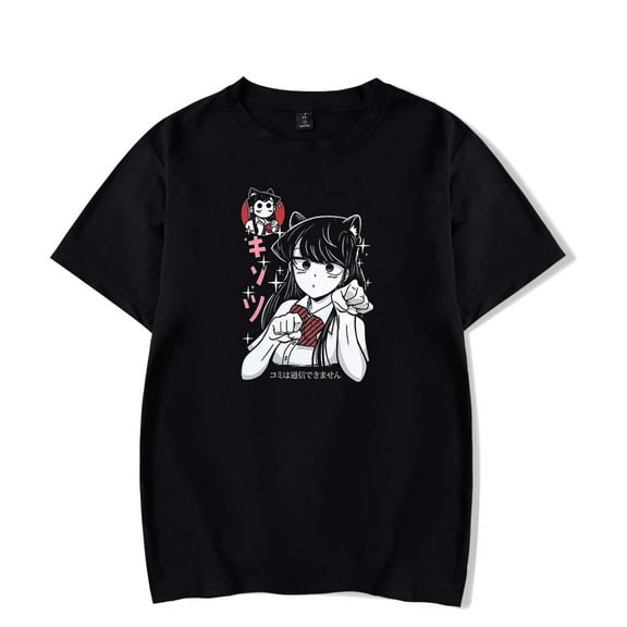 Komi Can't Communicate Anime Tee Women Men Crewneck Short Sleeve T-shirt