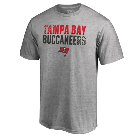 Men's Heather Gray Tampa Bay Buccaneers Iconic Collection Fade Out T-Shirt II