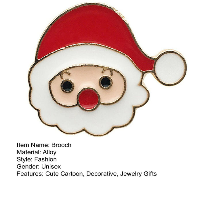 Honrane Christmas Brooch Cute Cartoon Enamel Festival Decorative