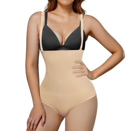 

KUMAYES Waist Trainer for Women Tummy Control Shapewear Slimming Bodysuit Seamless Panty Open Bust Body Shaper