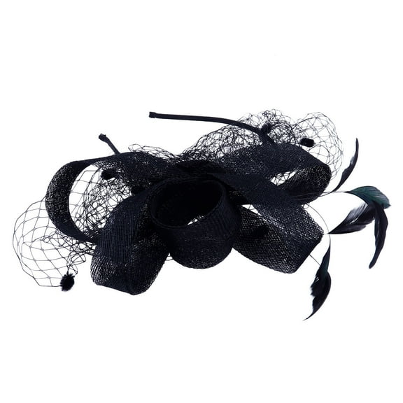 FONWILYO Hat Shape Headdress Black Plastic Mesh Women 1Pack 8.3x7.9x2.8in