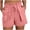 Pink, variant on Kvture Linen Shorts for Women Summer Casual Wide Leg Elastic Waist Drawstring Lightweight Beach Shorts Comfy Clothes Pink S