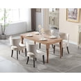 Westice Set Of 6 Upholstered Dining Chairs – PU Leather, Nailhead Trim, Rubber Wood Legs