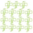 thumbnail image 4 of TEHAUX Shamrock Shaped Paper Clips Plastic Coated Metal For Office Use 15Pcs 1.4X1.2X0.08In, 4 of 8