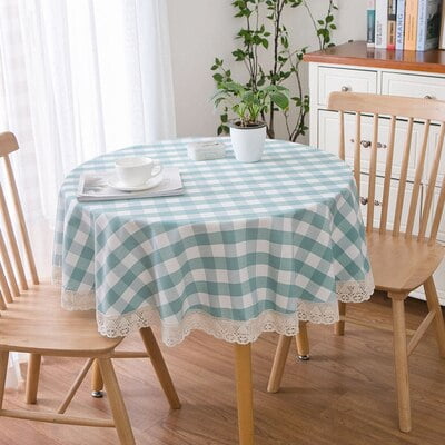 

UMMH Tablecloth Thick Plaid Cotton Linen Kitchen Dinner Table Cloth Lace Pastoral Style Simple Coffee Table Nordic Decor Cloth