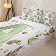 thumbnail image 3 of Castle Fairy Dragon Letter A Zipper Twin Comforter Sets with Fitted Sheet and 2 Pillowcases,Cartoon Animal Zipper Bedding Set,4-Piece,Reversible, 3 of 6