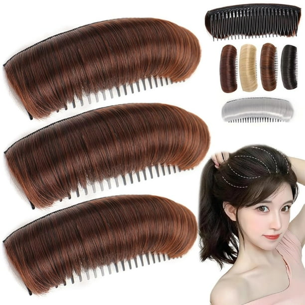Almohadilla invisible para el cabello esponjoso, clip para el cabello falso invisible, clip para el cabello natural para volumen, herramienta de inserción de peinado, volumen esponjoso, almohadilla pa