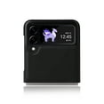 thumbnail image 4 of Mantto Case for Samsung Galaxy Z Flip 3 with Strong Magnetic Attraction Slim Thin Fit Profile Case, Luxury PU leather Soft Silicone Shockproof Protective Folding Cover for Samsung Z Flip3,Black, 4 of 8