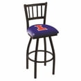 thumbnail image 4 of Kent State Golden Flashes 30" Black Wrinkle Swivel Bar Stool with Jailhouse Back, 4 of 7