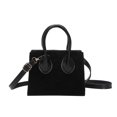 thumbnail image 2 of Bolsa De Hombro Bolso satchel para mujer Cremallera informal Pequeño embrague femenino Flocado Señoras Niñas Totes, 2 of 8