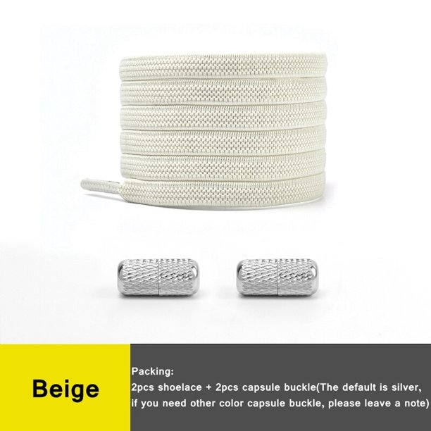 Cápsula elástica Cordones de bloqueo Pisos Sin cordones Cordones Zapatillas de deporte rápidas Cordones de zapatos Niños Adultos Mujeres Hombres Zapatos Cuerdas de encaje 1 parEstados Unidos Gao Jinjia LED