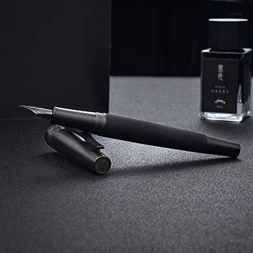 Hongdian 6013 Matte Black Fine Nib Fountain Pen with Metal Box Titanium Black Gift Pen Set Hongdian 6013 Matte Black Fine Nib Fountain Pen with Metal Box Titanium Black Gift Pen Set