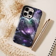 thumbnail image 6 of Gothic Heart Shaped iPhone Case Glowing Purple Green Gradient For Gothic Fantasy Lovers Compatible with iPhone 11/12/13/14/15/16 (Pro Max/Plus) Unique Artistic Protective Shell, 6 of 9