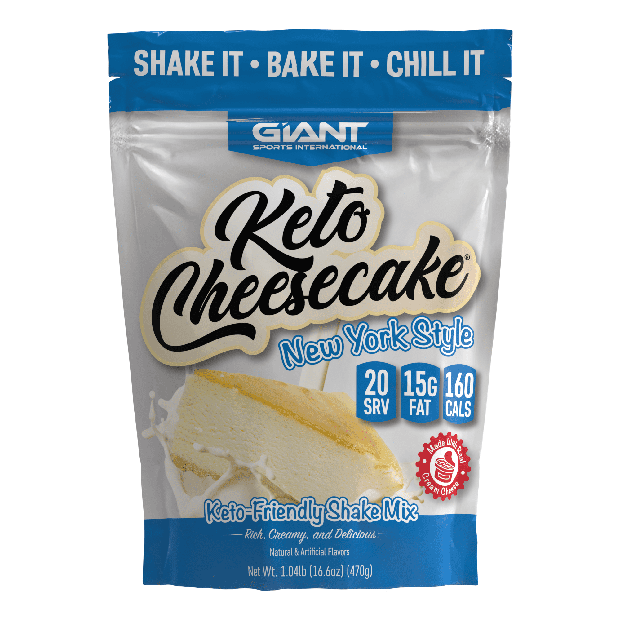 Giant Sports Keto Cheesecake Low Carb New York Style Cheesecake Shake