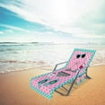 thumbnail image 4 of Beach Chair Cover Microfiber Beach Towel Pool Patio Pool Chaise Chaise Lounge Chair Cover with Pockets, 4 of 9